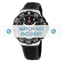 Horlogeband Tag Heuer CAH1110 / BT0714 Rubber Zwart 20mm - thumbnail