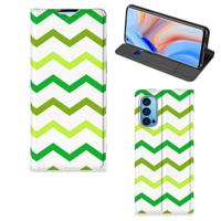 OPPO Reno4 Pro 5G | Hoesje met Magneet | Zigzag Groen
