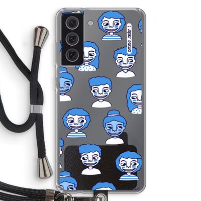 Gezichtjes: Samsung Galaxy S21 FE Transparant Hoesje met koord