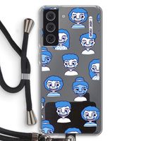 Gezichtjes: Samsung Galaxy S21 FE Transparant Hoesje met koord