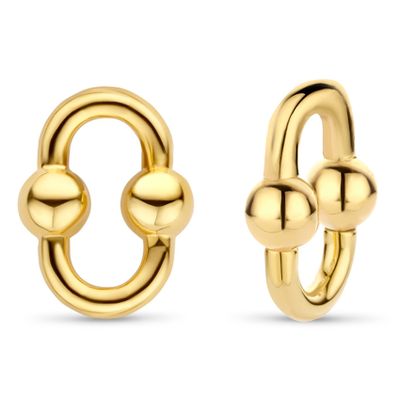 TI SENTO-Milano 9259SY Oorringbedels zilver goudkleurig 2 x 15 mm