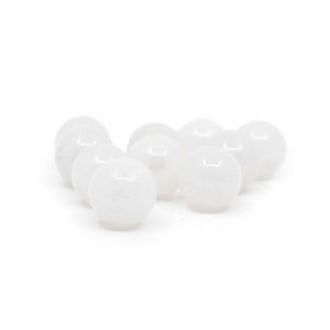 Edelsteen Losse Kralen Witte Jade - 10 stuks (10 mm)