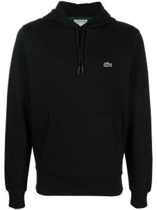 Lacoste hoodie en coton à patch logo - Noir