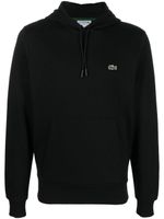 Lacoste hoodie en coton à patch logo - Noir