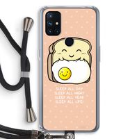 Sleep All Day: OnePlus Nord N10 5G Transparant Hoesje met koord