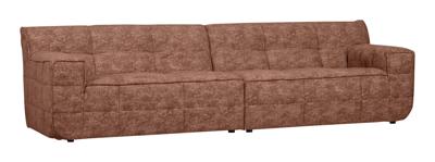 WOOOD 4-zits Bank 'Timor' Chenille, kleur Brick