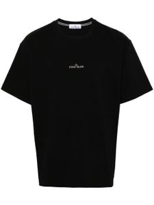 Stone Island t-shirt en coton à patch logo - Noir