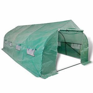 VidaXL Tuinkas walk-in draagbare polytunnel met stalen frame 18 m²