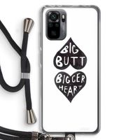 Big butt bigger heart: Xiaomi Redmi Note 10 Pro Transparant Hoesje met koord