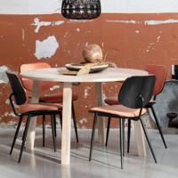 WOOOD Uitschuifbare Ronde Eettafel 'Lange Jan' 120 x 120-200cm, kleur Eiken