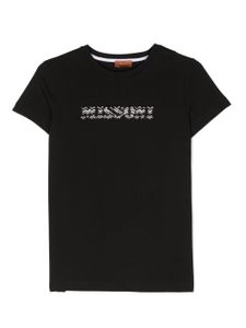 Missoni Kids t-shirt en coton à ornements strassés - Noir