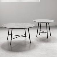 DTP Home Ronde Salontafel Delta Betonlook, Set van 2 stuks - Grijs - thumbnail