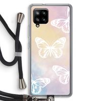 White butterfly: Samsung Galaxy A42 5G Transparant Hoesje met koord