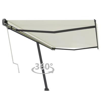 Luifel vrijstaand automatisch 500x350 cm crèmekleurig