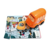 Topbright Houten Legpuzzel School met Schoolbus, 24st.