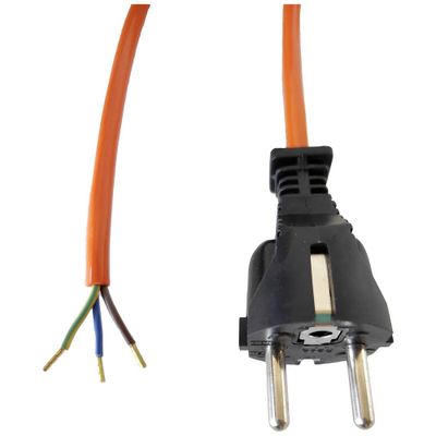 HELU 84660-1 Stroom Netkabel Oranje 3 m