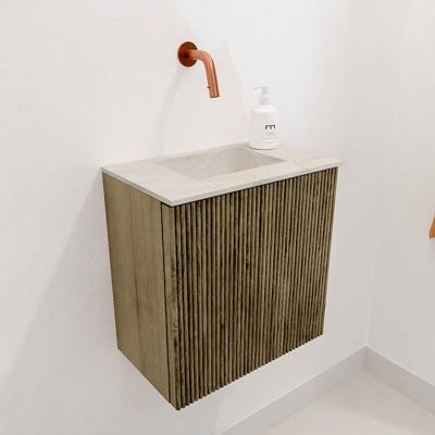 Toiletmeubel Mondiaz Joya Dlux | 40 cm | Meubelkleur Dusk | Faye wastafel Ostra Wasbak Midden | Zonder kraangat(en)