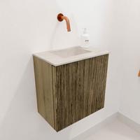 Toiletmeubel Mondiaz Joya Dlux | 40 cm | Meubelkleur Dusk | Faye wastafel Ostra Wasbak Midden | Zonder kraangat(en)
