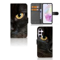 Samsung Galaxy A35 | Telefoonhoesje | Met pasjeshouder | Zwarte Kat