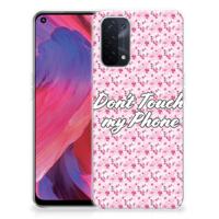 OPPO A93 5G Silicone-hoesje Flowers Pink DTMP