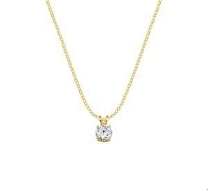 TFT Collier Geelgoud Hanger Zirkonia 1,0 mm x 41+4 cm