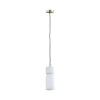 PTMD Zhen White embossed rib glass hanging lamp L