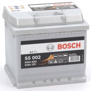 Bosch auto accu S5002 - 54Ah - 530A - voor voertuigen zonder start-stopsysteem S5002