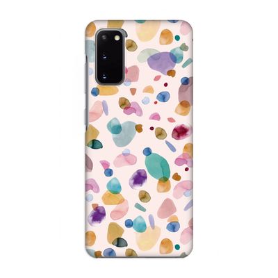 Terrazzo Memphis Pink: Volledig geprint Samsung Galaxy S20 Hoesje