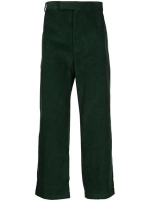 Thom Browne pantalon en velours côtelé à étiquette RWB - Vert