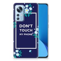 Xiaomi 12 | 12X Silicone-hoesje Flowers Blue DTMP - thumbnail