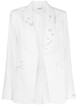 Zadig&Voltaire blazer à ornements strassés - Blanc