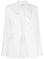 Zadig&Voltaire blazer à ornements strassés - Blanc