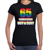 Hot en sexy 65 jaar verjaardag cadeau t-shirt zwart voor dames - Gay/ LHBT kleding / outfit