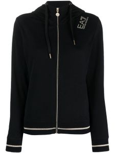 Ea7 Emporio Armani hoodie Core Lady à fermeture zippée - Noir