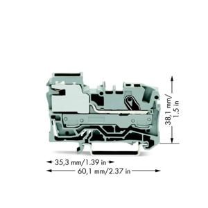 WAGO 2006-7111 Potentiaalklem 7.50 mm Spanveer Grijs 50 stuk(s)