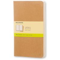 Schrift moleskine 130x210mm blc 160pag kraft 3st