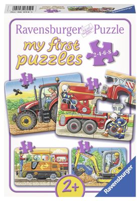 Ravensburger puzzel 4 in1 op het werk 2-4-6-8 stukjes