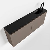 Toiletmeubel Mondiaz Ture | 120 cm | Meubelkleur Smoke | Eden wastafel Urban Rechts | 1 kraangat