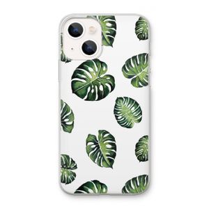 Tropische bladeren: iPhone 13 mini Transparant Hoesje