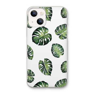 Tropische bladeren: iPhone 13 mini Transparant Hoesje