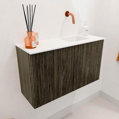 Toiletmeubel Mondiaz Joya | 70 cm | Meubelkleur Shadow | Faye wastafel Talc Rechts | Zonder kraangat(en) Toiletmeubel Mondiaz Joya | 70 cm | Meubelkleur Shadow | Faye wastafel Talc Rechts | Zonder kraangat(en)