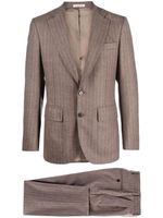 FURSAC pinstriped virgin wool suit - Marron