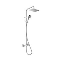 Hansgrohe Regendouche set Vernis Shape Showerpipe 230 1 Jet met Douchethermostaat Green Chroom