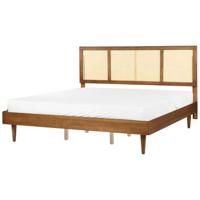 Beliani-AURAY-Tweepersoonsbed-Lichthout-180 x 200 cm-Rubberhout Beliani-AURAY-Tweepersoonsbed-Lichthout-180 x 200 cm-Rubberhout