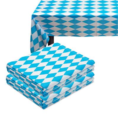 Boland Tafelkleed Oktoberfest - 2x - 130 x 180 cm - blauw/wit - beieren thema