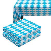 Boland Tafelkleed Oktoberfest - 2x - 130 x 180 cm - blauw/wit - beieren thema