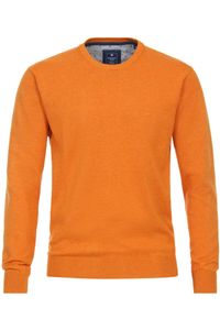 Redmond Casual Regular Fit Trui ronde hals oranje, Effen