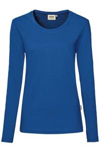 HAKRO Regular Fit Dames T-shirt blauw, Effen