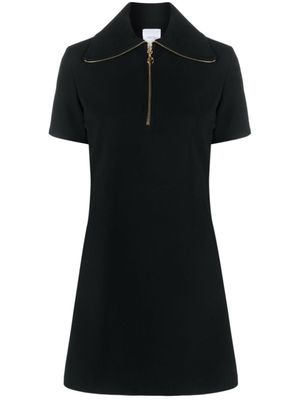 Patou robe zippée à manches courtes - Noir