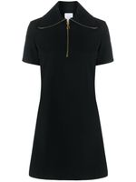 Patou robe zippée à manches courtes - Noir Patou robe zippée à manches courtes - Noir
